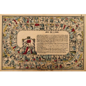 Jeu de l'oie. Metz, Jean-Jules Delhalt, 1880 circa.