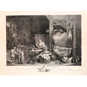 Macellaio - La boudiniere. Parigi, Jacques Philippe Le Bas, 1750 circa.