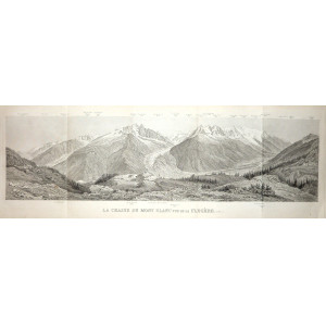 La Chaine du Mont Blanc vue de la Flegère. Lipsia, K. Baedeker, 1881.
