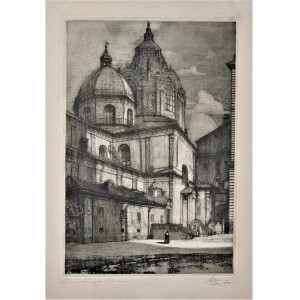 Mennyey, Francesco. La cupola del Duomo. Torino, 1930 circa.