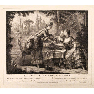 La gageure des trois commères. Parigi, Pierre François Tardieu, 1750 circa.