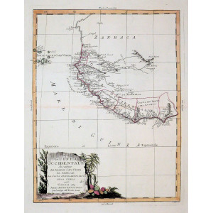 La Guinea Occidentale che contiene le isole di Capo Verde il Senegal la Costa propriamente detta Guinea. Venezia, Antonio Zatta, 1784.