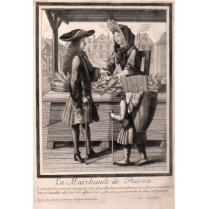 La marchande de poisson. Parigi, Veuve Lecamus, 1693.