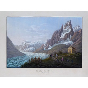 La Mer de Glace vue du Montanvert. Basilea, Samuel Birmann, 1826.