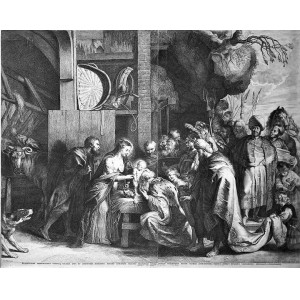 L’Adorazione dei Magi. Parigi, Lucas Vorsterman il giovane, 1655-1660 circa.