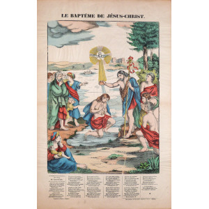 ÉPINAL - Le Baptême de Jésus-Christ. Épinal, Jean-Charles Pellerin, 1850 circa.