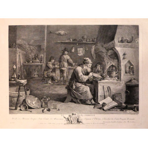 Chimico - Le chimiste. Parigi, Jacques Philippe Le Bas, 1750 circa.