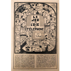 Le jeu de l'oie du téléphone. Parigi, J. Lap, 1945-1950 ca.