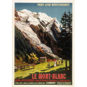 Le Mont Blanc - Chemin de Fer Électrique du Fayet - St-Gervais à Chamonix et à Argèntieres. Parigi, François Charles Cachoud, 1906.