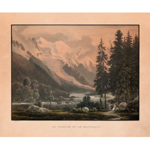 Le Prieuré et le Montblanc. Basilea, Samuel Birmann, 1826.