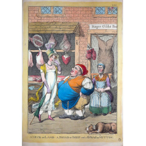 Macellaio - A Neck of Lamb - a Round of Beef - and a Scrag of Mutton. Londra, Charles Williams, 1816.