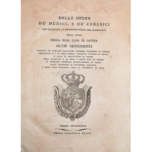 Malacarne, Vincenzo. Delle opere de’ medici, e de’ cerusici che nacquero, o fiorirono prima del secolo XVI negli Stati della Real Casa di Savoia. Torino, Stamperia Reale, 1789.