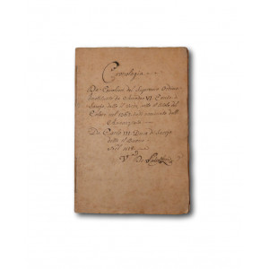 Manoscritto - Cronologia de’ Cavalieri del Supremo Ordine Instituito da Amedeo VI Conte di Savoja, detto il Verde, sotto il titolo del Collare nel 1362 indi nominato  dell’Annunziata da Carlo III Duca di Savoja detto il Buono nel 1518. 1780 circa. 