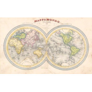 Mappamondo in due emisferi. Torino, Doyen, 1863.