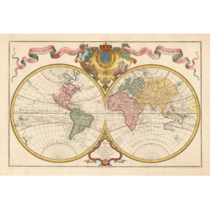 Mappemonde à l'usage du Roy. Parigi, Guillaume De L'Ilse, 1720.