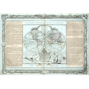 Mappemonde dressée pour l'etude de la géographie. Parigi, L. C. Desnos, 1786.
