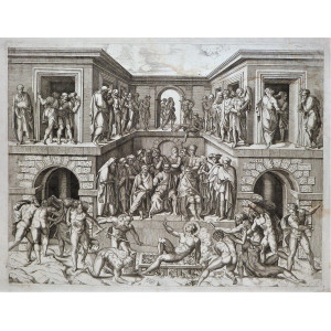 Marcantonio, Raimondi. Martirio di San Lorenzo. XVI secolo.