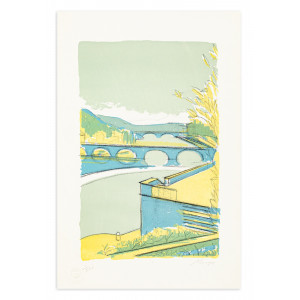 Menzio, Francesco. Veduta di Torino con il Ponte Vittorio Emanuele I e il Ponte Umberto I. Torino, Giulio Bolaffi Editore, 1972.
