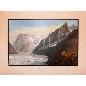 Mer de Glace vue du Montanvert. Ginevra, Lukas Weber, 1840-1845 circa.