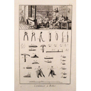 Metiers-Cordonnier et bottier. Parigi, 1751-1772.