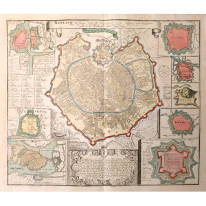 Milano, Novara, Lodi, Tortona, Mortara, Mantova, Valenza, Pizzighettone. Norimberga, eredi Homann, 1734.
