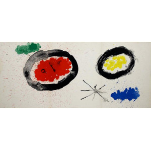 Mirò, Joan. Tête étoile. Derrière le Miroir: Number 128. Parigi, Maeght, 1961.