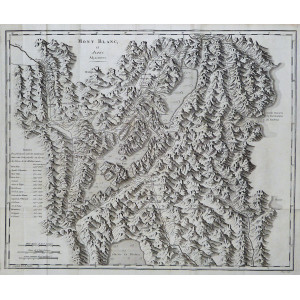 Mont Blanc et Alpes adjacentes. Parigi, William Coxe, 1790.