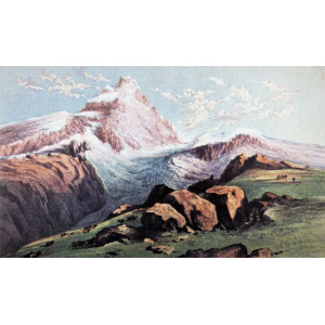 Mont Cervin; (from above Breuil), Sunset. Londra, M. &. N. Hanhart, 1859.