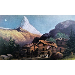 Mont Cervin; (from above Zermatt), Sunset. Londra, M. &. N. Hanhart, 1859.