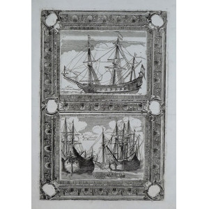 Nave da guerra olandese-Navi di mercantia. Venezia, Vincenzo Maria Coronelli, 1690-1691.