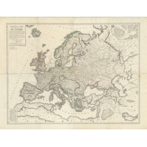 Nouvelle carte générale, et détaillée de l'Europe offrant le tableau actuel, géographique, politique et commercial de tous ses états… Parigi, Jacques Desray, 1807-08.