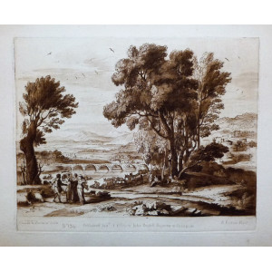Paesaggio ideale. Londra, Claude Le Lorrain-Richard Earlom-John Boydel, 1777.