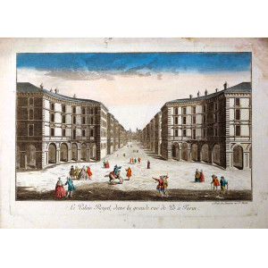 Veduta ottica - Palais Royal, dans la grande Ruë de Po à Turin. Parigi, Daumont, 1770 circa.