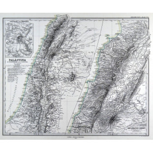 Palastina (Jerusalem und Umgegend - Das Libonon-Gebiet). Gotha, Justus Perthes, 1882.