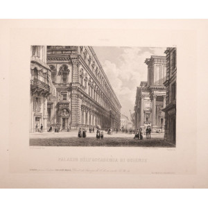 Palazzo dell’Accademia di Scienze. Torino, Carlo Bossoli - Fréderic Salathé, 1853.
