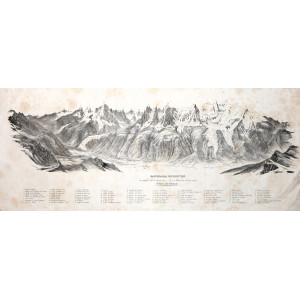 Panorama du Bréven ou esquisse de la Chaîne du Mont Blanc vue de cette somité. Basilea, Samuel Birmann, 1826.
