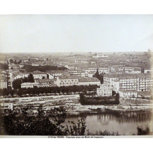 Panorama preso dal Monte dei Cappuccini. Torino, 1860-1865 circa.
