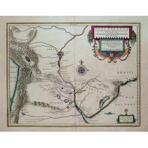 Paraguay o Prov. de Rio de la Plata. Amsterdam, Guglielmus Blaeu, 1635.