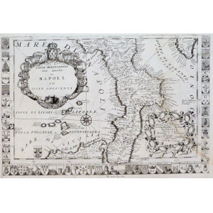Parte Meridionale del Regno di Napoli ed Isole Adiacenti. Venezia, Vincenzo Maria Coronelli, 1696. 