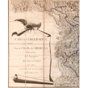 Particolare della carta corografica degli Stati di S. M. il Re di Sardegna. Torino, Giacomo Stagnon, 1772.