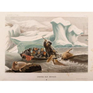 Pesca - Chasse aux morses. Parigi, Geny Gros, 1840 ca.