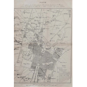 Piano di confronto fra le due proposte dello scalo per la ferrovia di Novara. 