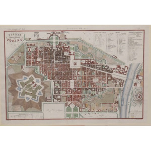 Pianta della città di Torino. Firenze, V. Stanghi, 1845.