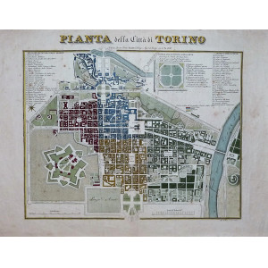 Pianta della città di Torino. Torino, Pietro Marietti, 1838.