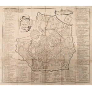 Pianta della Gran città di Milano e suo Castello. Milano, Giuseppe Cairoli, 1737.