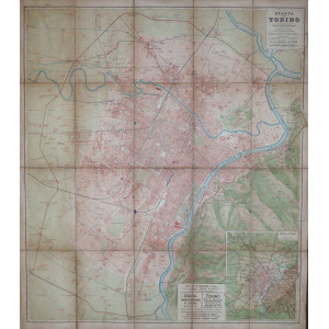 Pianta di Torino col tracciamento della nuova cinta daziaria. Torino, Paravia, 1912.