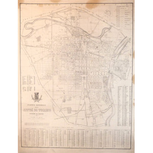 Pianta generale della città di Torino approvata dal Municipio. Torino, A. Tinivella, 1875.