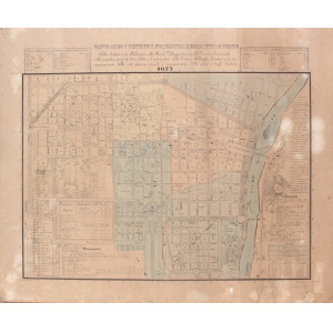 Pianta guida e statistica poliometrica della città di Torino. Torino, Francesco Bacciarini, 1873 circa.