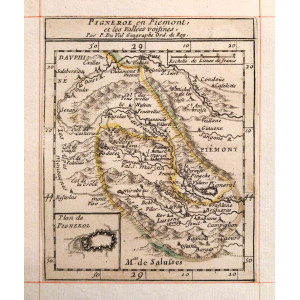 Pignerol en Piémont et les vallees voisines. Parigi, Pierre Duval, 1660.