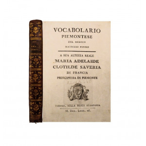 Pipino, Maurizio. Vocabolario Piemontese. Torino, Reale Stamparia, 1783.